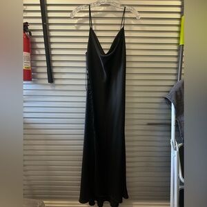 Zara Black Dress with Button Detail